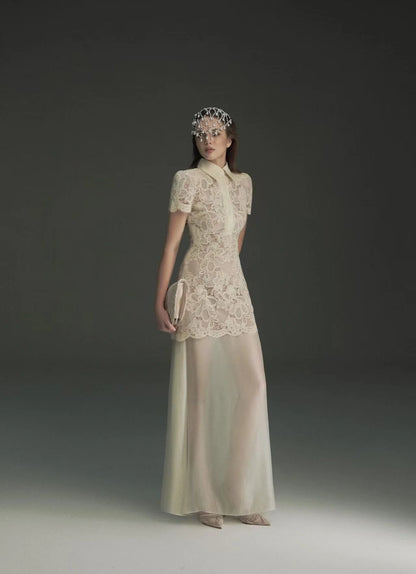 Oia Lacey Set Dress