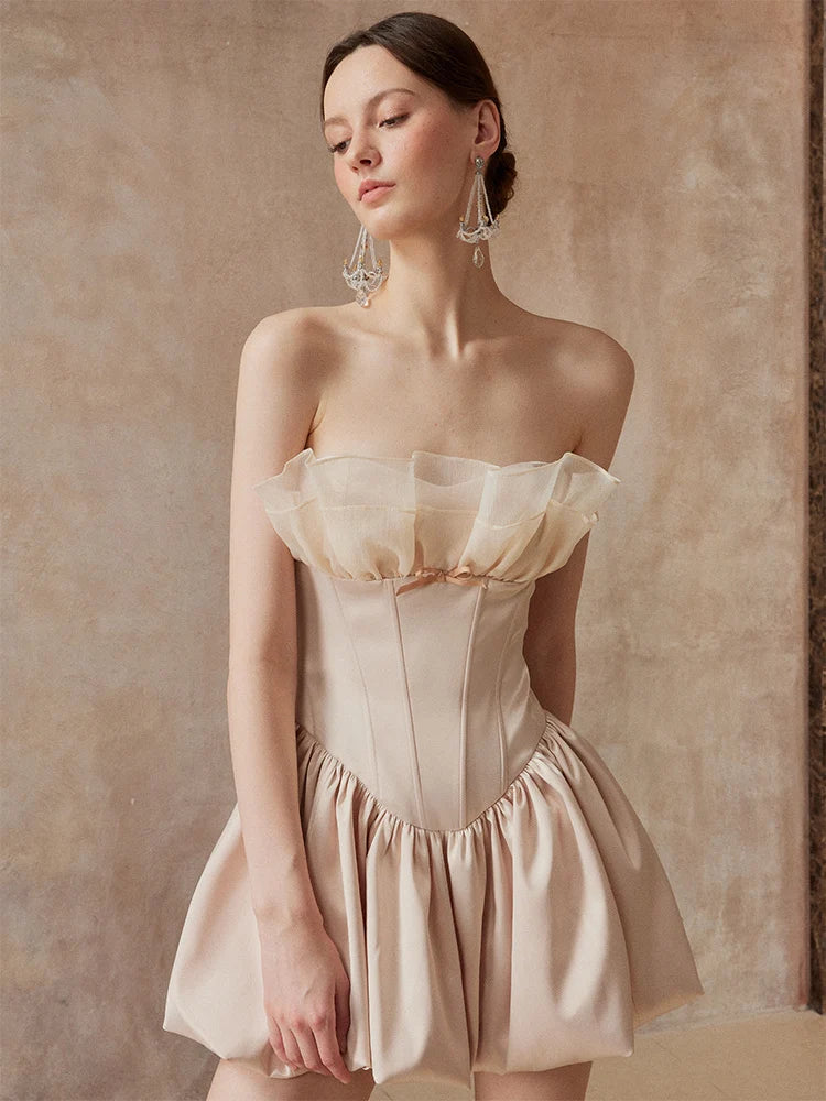 Fa sogno Nude Mini Dress