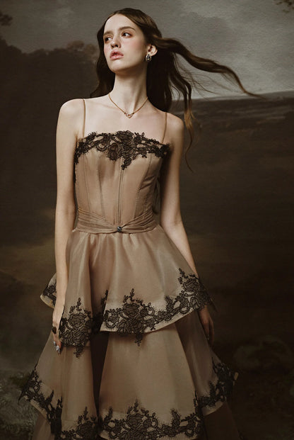 [品牌授权] LINH PHUNG Brown Roma Maxi Dress