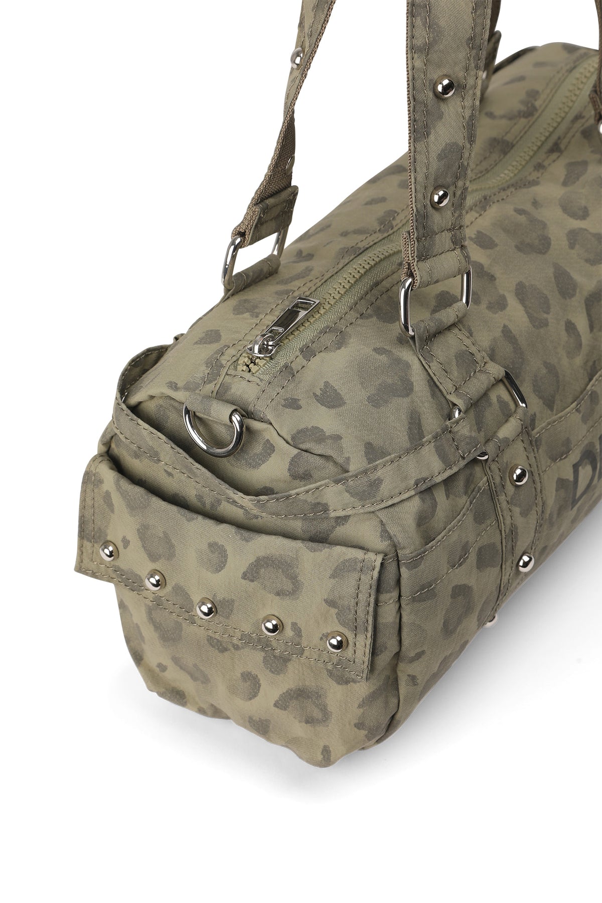 LOGO DUFFLE MINI BAG IN LEOPARD KHAKI — image 10