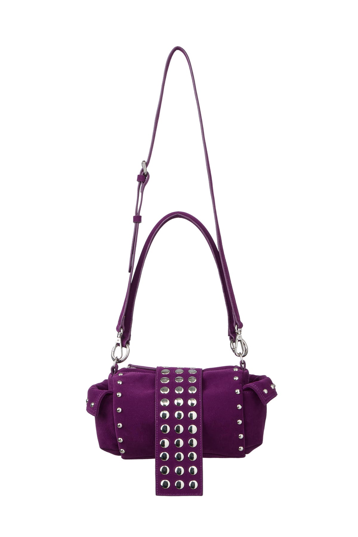 TWO-WAY STUD MINI BAG IN PURPLE — image 6