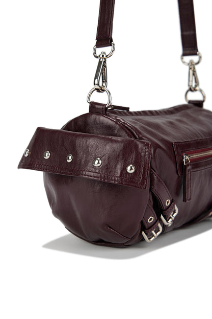 STUD POCKET BAG IN BURGUNDY — image 6