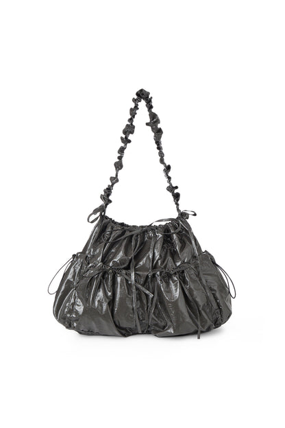 DEINET COATING SHIRRING BAG IN CHARCOAL — image 1