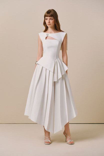 CICI SOLER Cut-Out Midi Dress