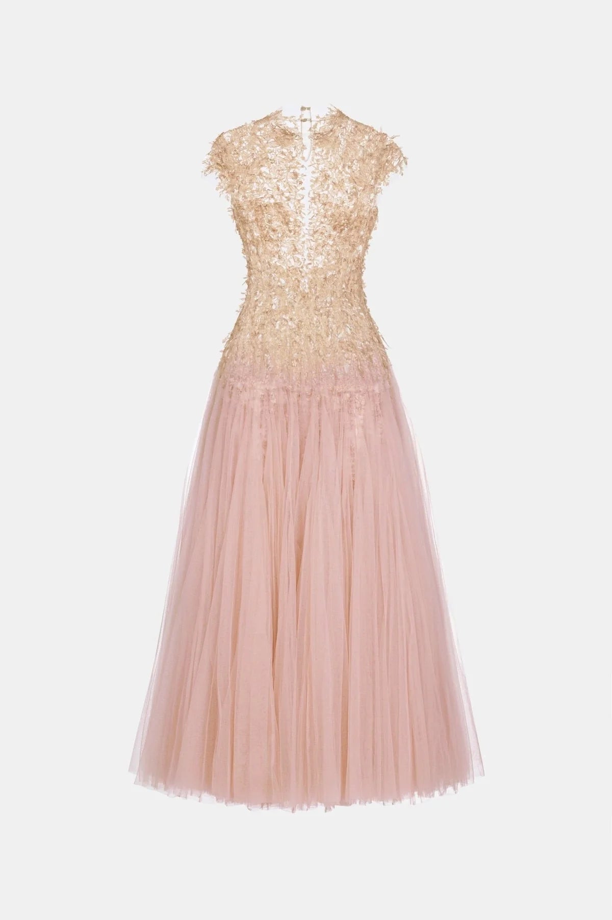 [品牌授权] MONTSAND Pink Ombré Cut-Out Lace Midi Dress