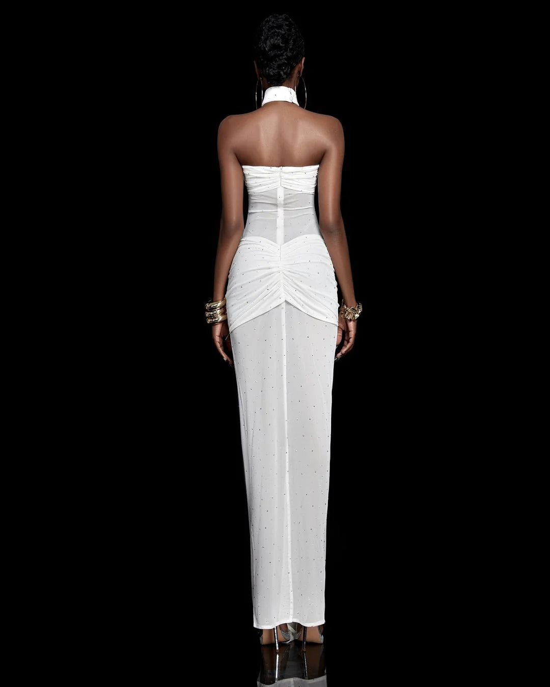 [品牌授权] MAEL FEMME White Tube Max Dress with Sleeve