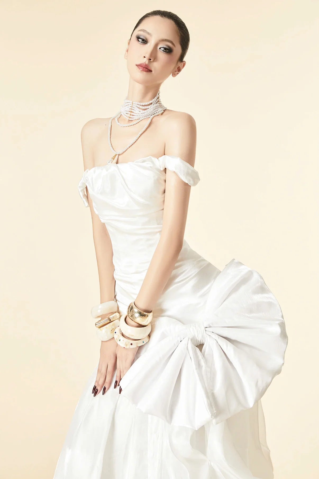 [品牌授权] MAEL FEMME WHITE BLACK KELLA TOP DRIZELLA MAXI SKIRT