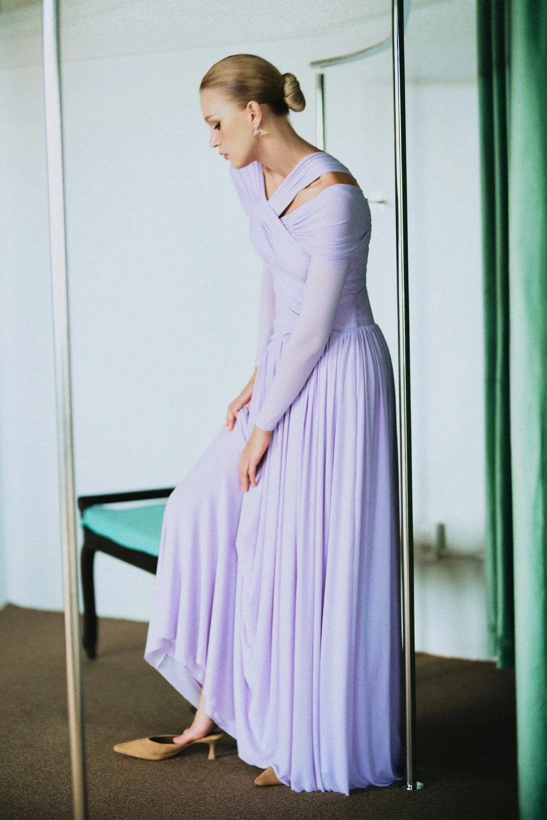 CICI SAMANTHA Long-Sleeve Maxi Dress