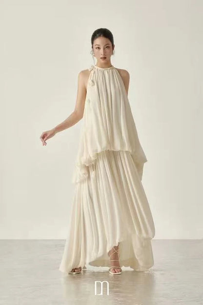 BYDENIO Matila Halter Neck Maxi Dress
