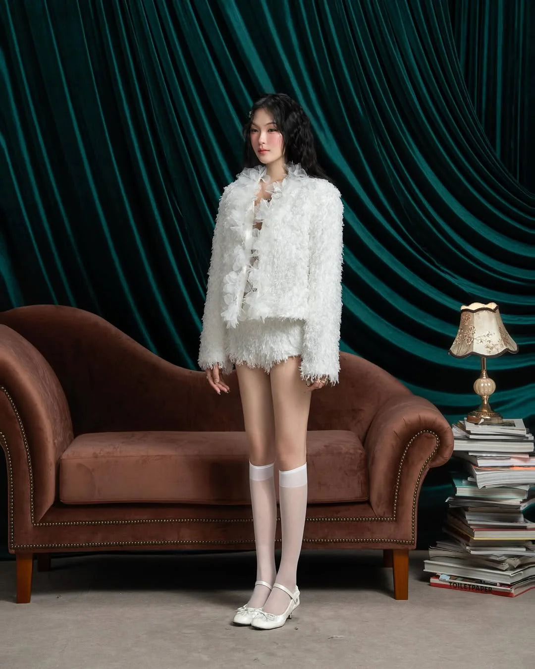 SWAN Closet Jacket & Bra Lace & Shorts