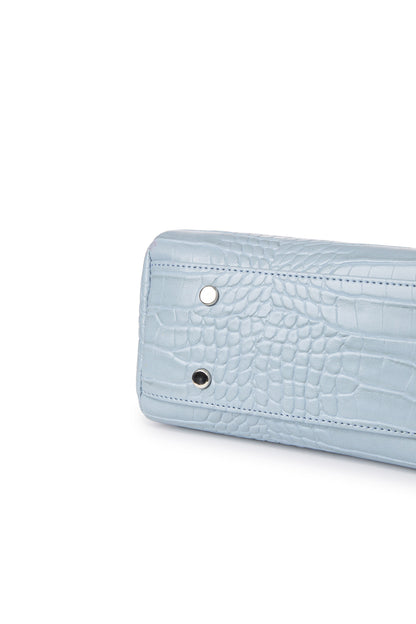 CROCODILE PATTERN TWO-WAY BAG IN SKY BLUE — image 10