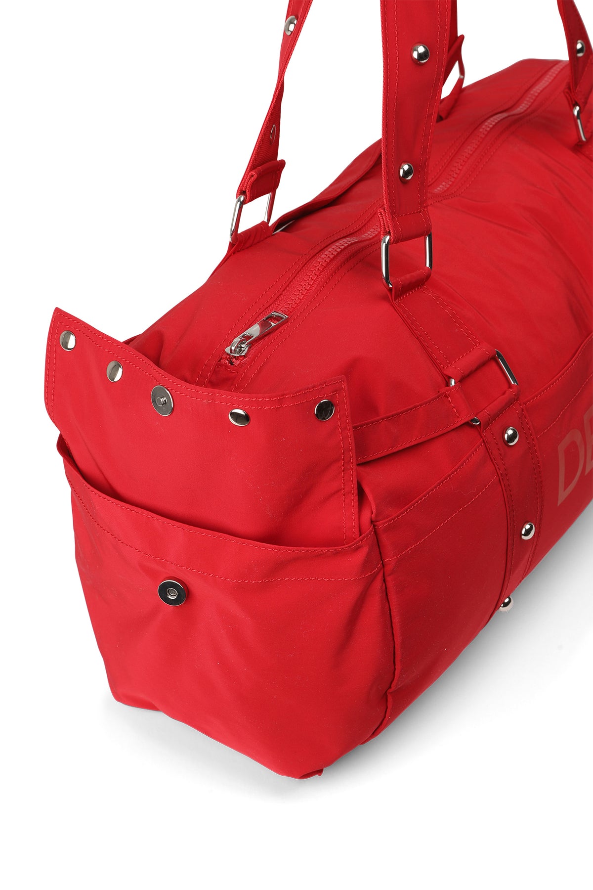 LOGO DUFFLE BAG IN RED — image 8