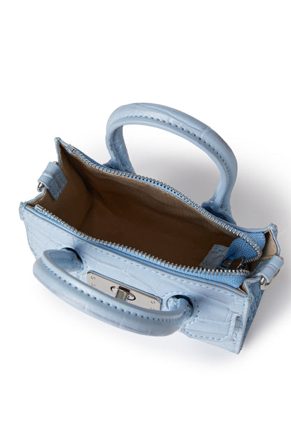 CROCODILE PATTERN CHAIN MINI BAG IN ICE BLUE — image 7