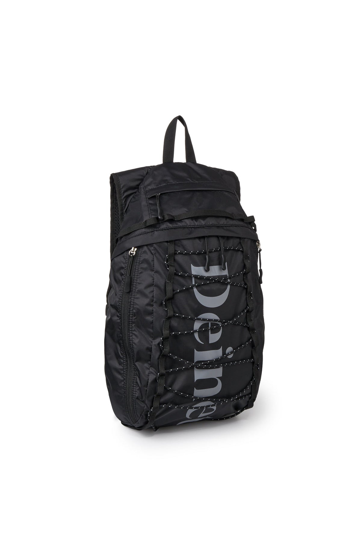 NYLON ESSENTIAL LOGO BACKPACK IN BLACK — image 3