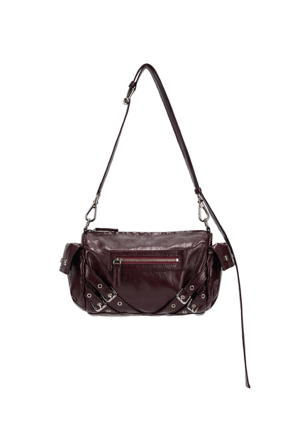 STUD POCKET BAG IN BURGUNDY — image 1