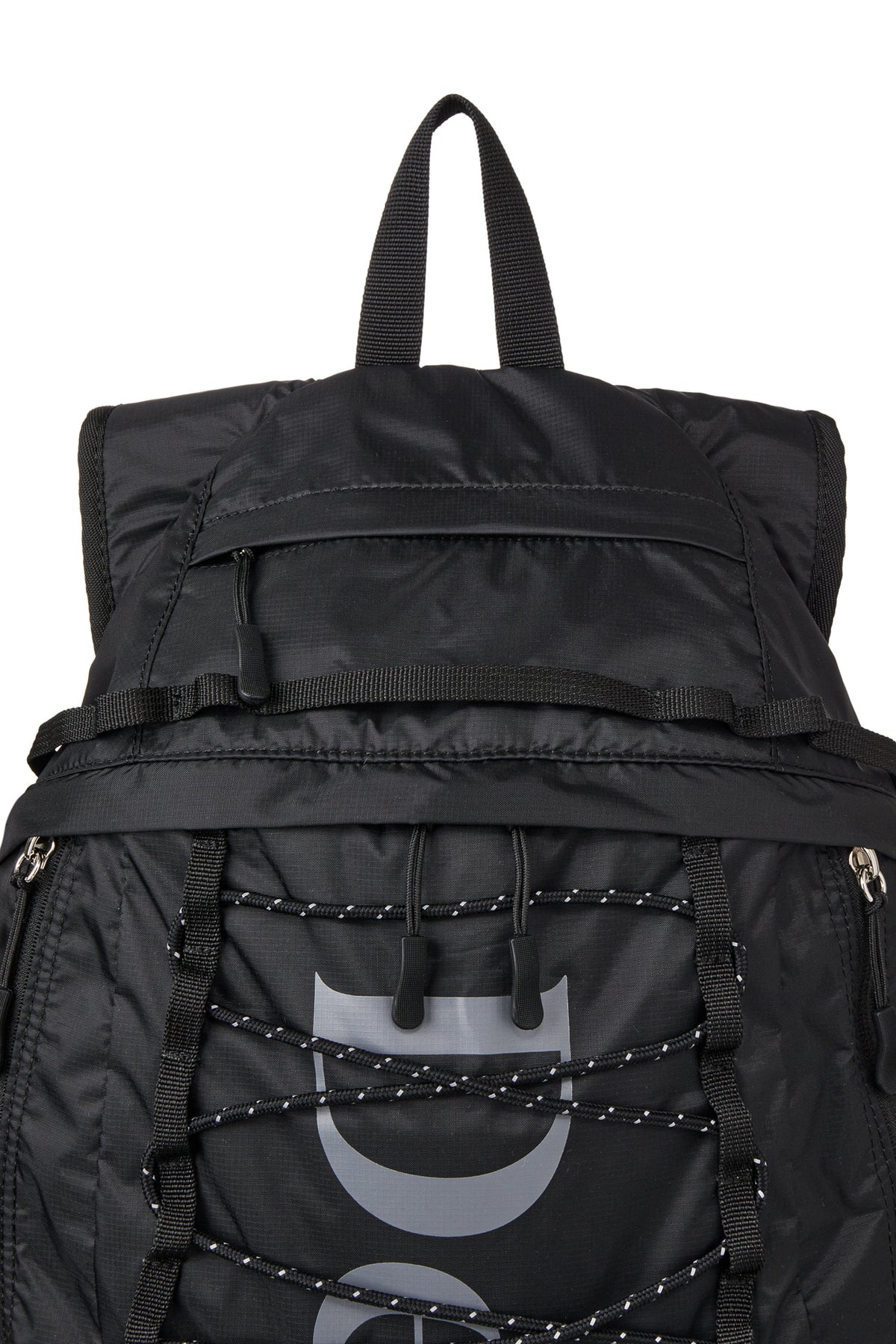 NYLON ESSENTIAL LOGO BACKPACK IN BLACK — image 5