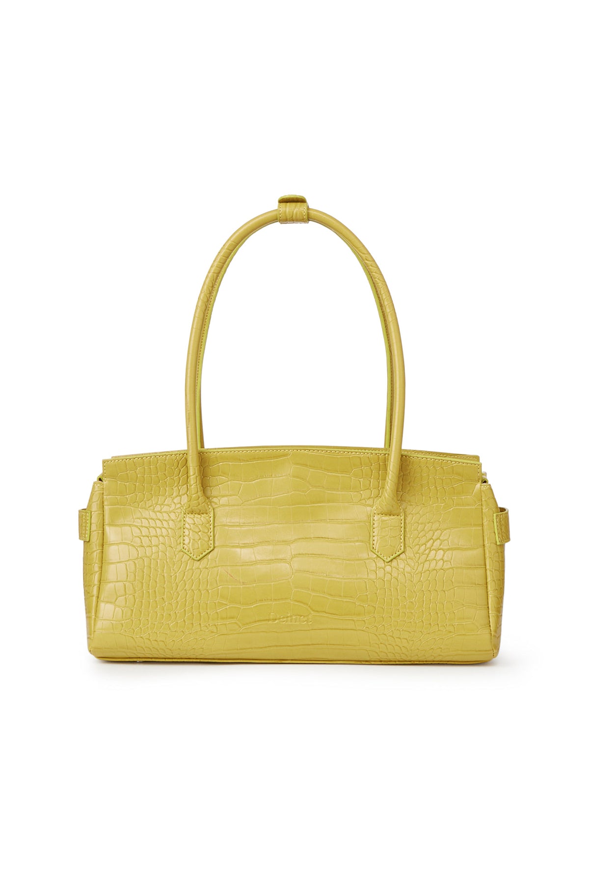 CROCODILE PATTERN TWO-WAY BAG IN MUSTARD — image 4