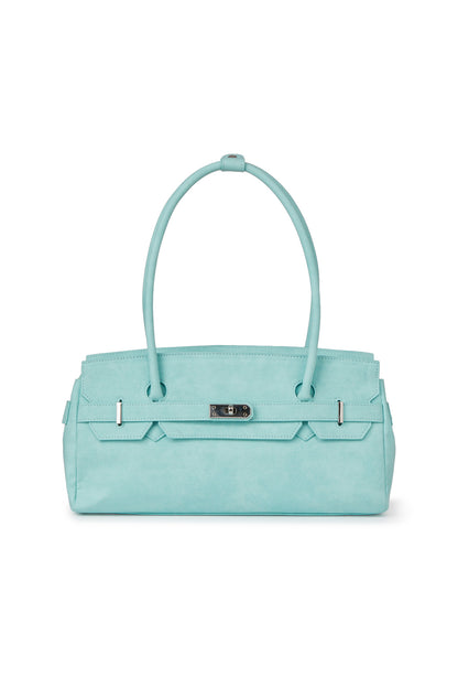 FAUX SUEDE TWO-WAY BAG IN ICE BLUE — image 1