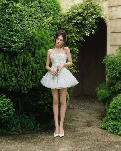 LANE Cì Moudy Dress-White