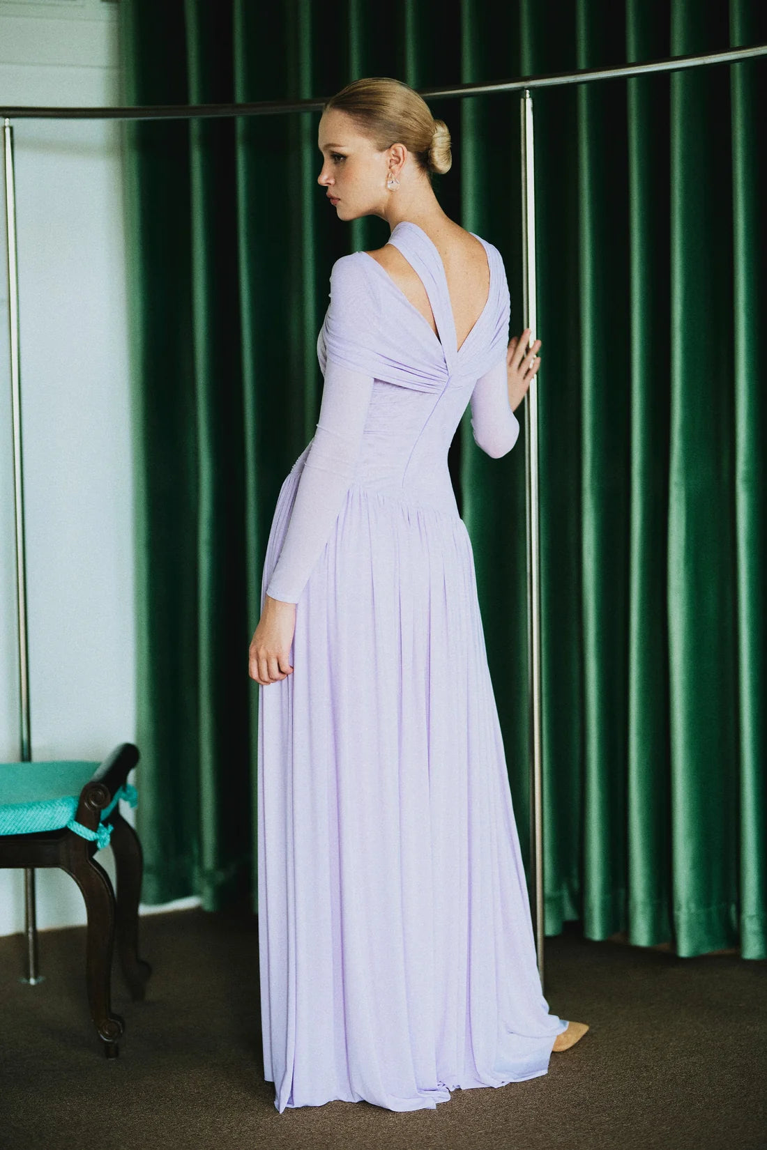 CICI SAMANTHA Long-Sleeve Maxi Dress