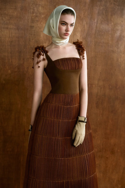CICI TERRINA Strap-Detail Midi Dress