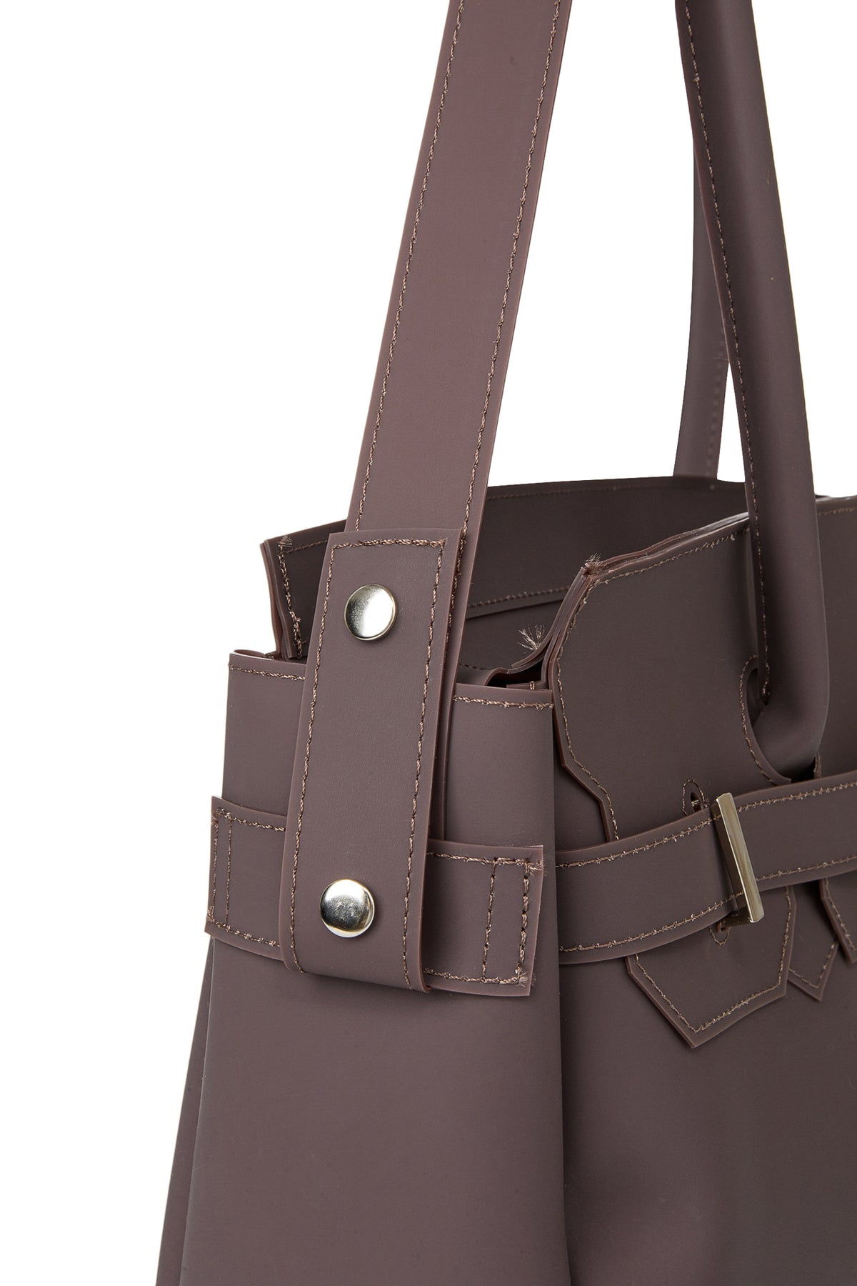 FREE CARD WALLET INCLUDED — JELLY TWO-WAY BAG IN BROWN — image 9