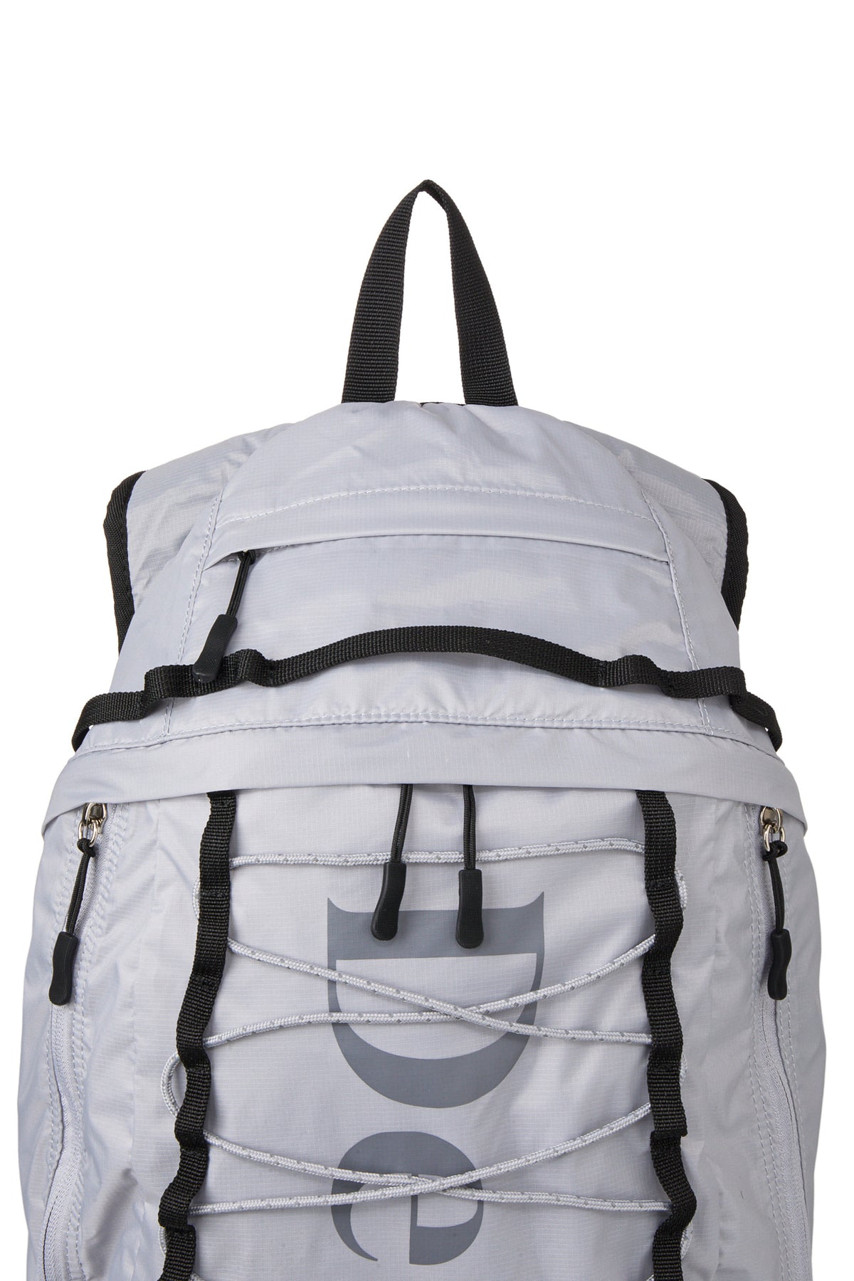 NYLON ESSENTIAL LOGO BACKPACK IN GREY — image 5