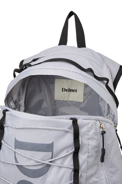 NYLON ESSENTIAL LOGO BACKPACK IN GREY — image 8