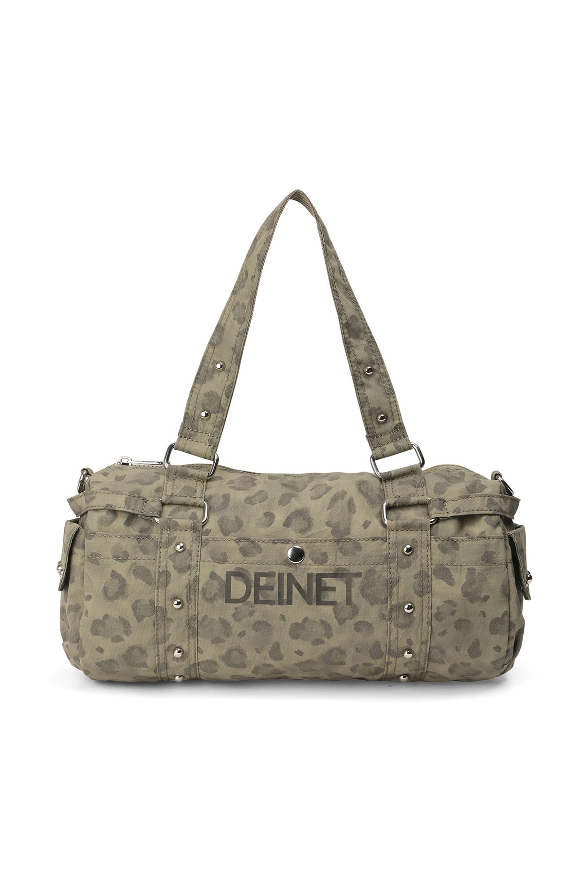 LOGO DUFFLE MINI BAG IN LEOPARD KHAKI — image 4