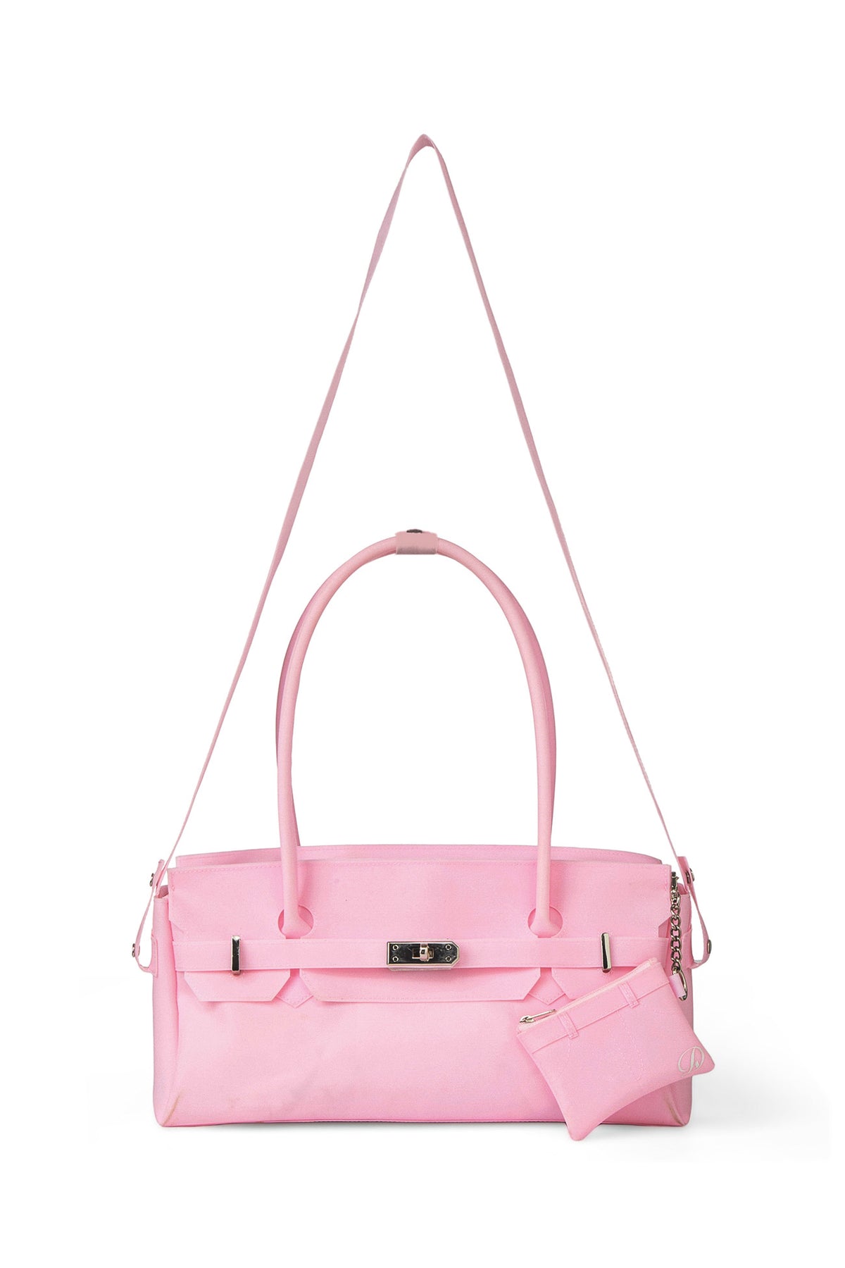 FREE CARD WALLET INCLUDED — JELLY TWO-WAY BAG IN PINK — image 6