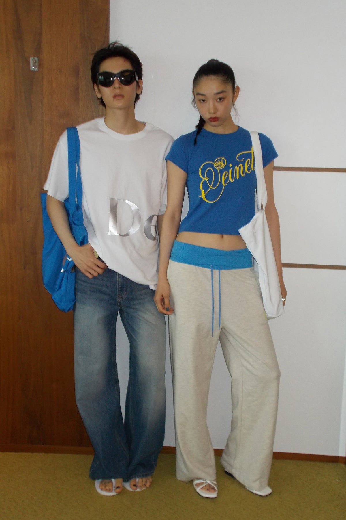POINT LOGO SHOULDER BIG BAG IN WHITE — image 3