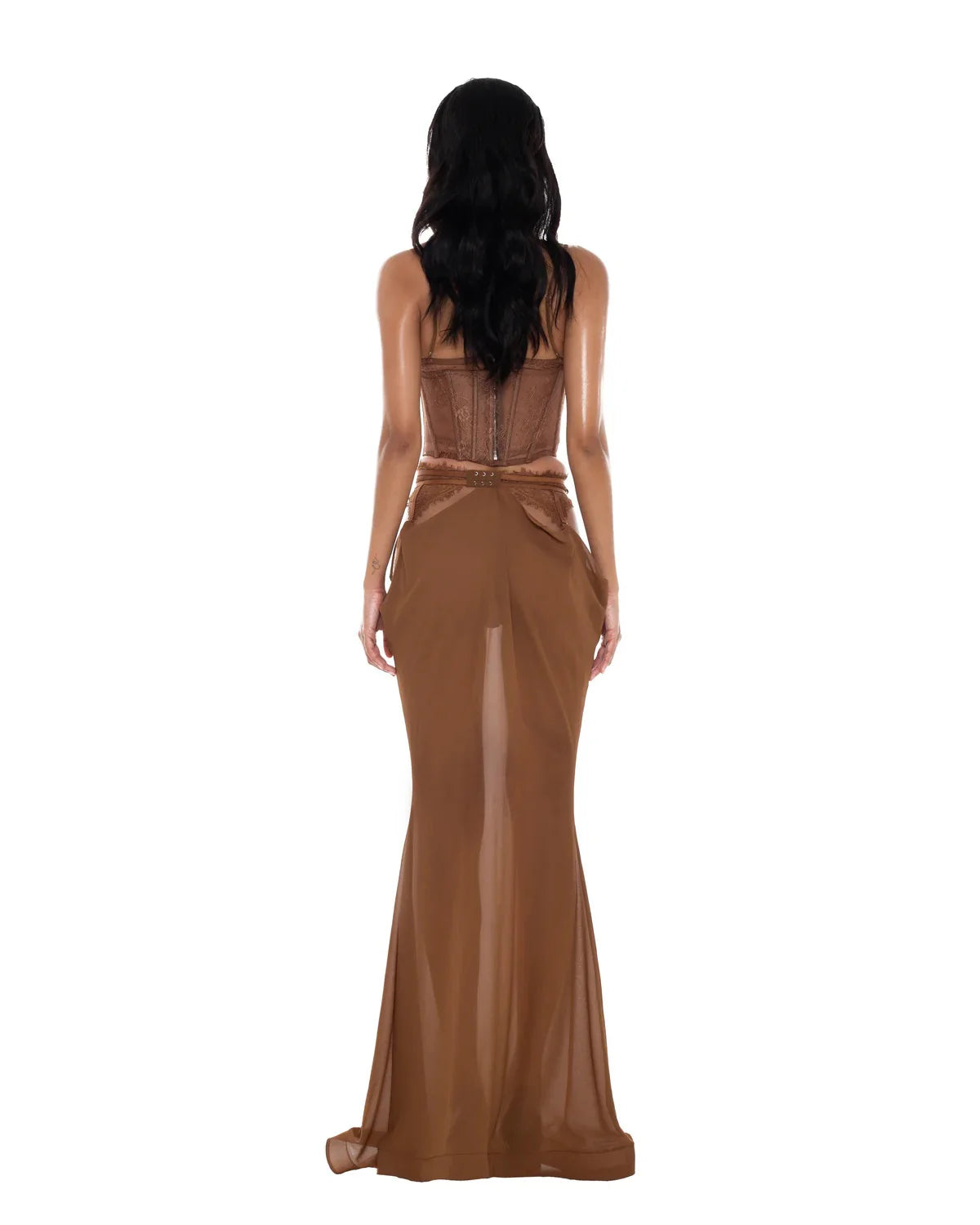 [品牌授权] HUELLEY ROSE Black Emi Maxi Dress Set