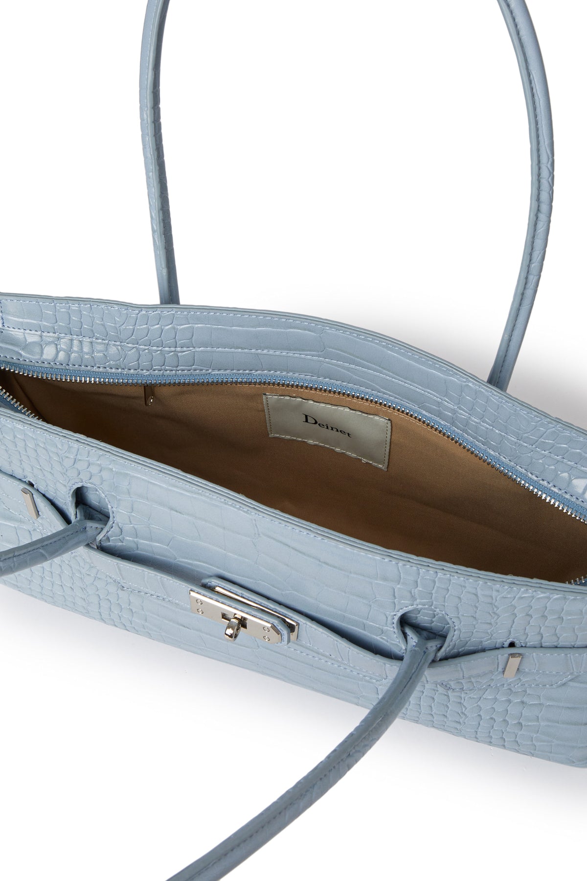 CROCODILE PATTERN TWO-WAY BAG IN SKY BLUE — image 11