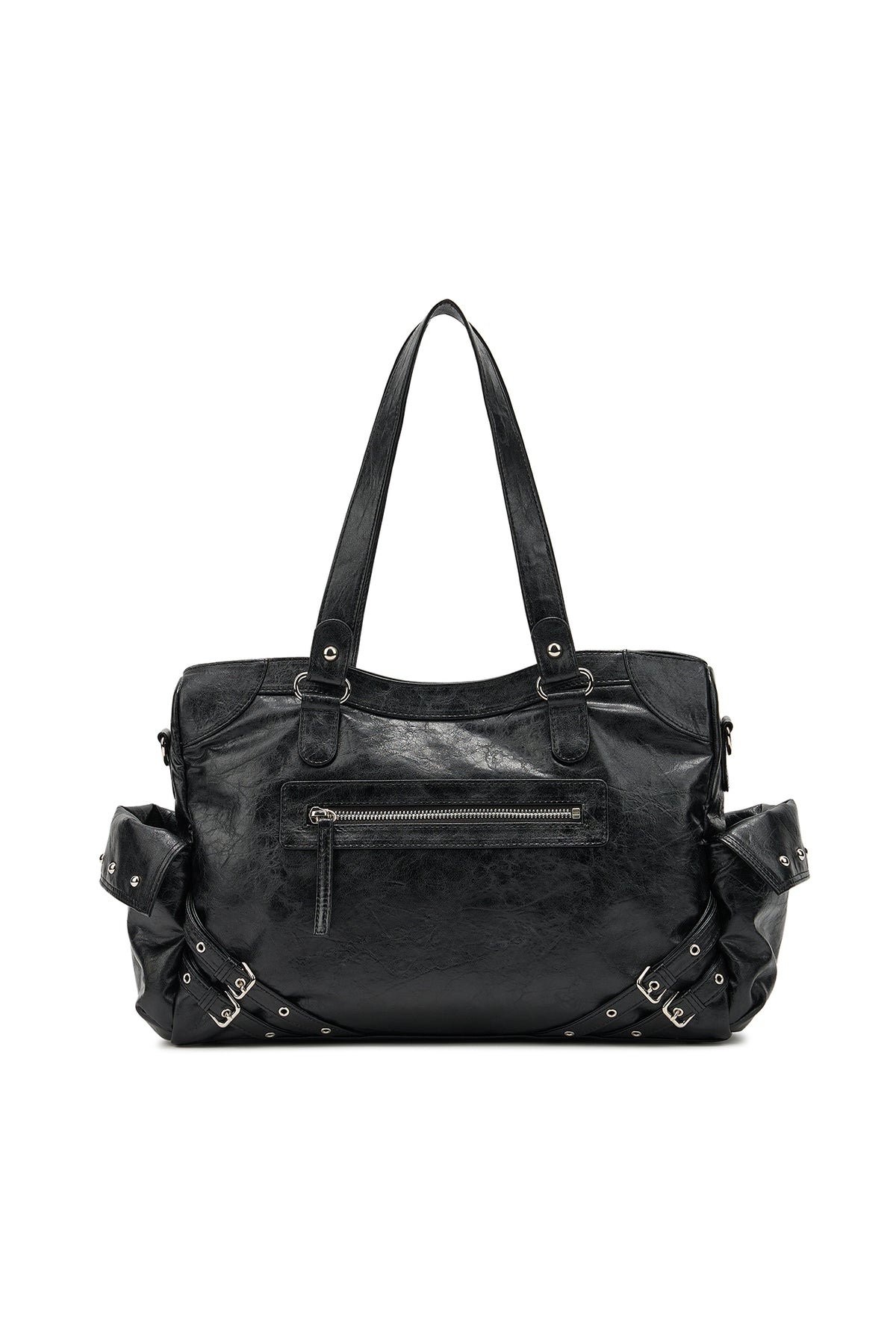STUD POCKET BIG BAG IN BLACK — image 10