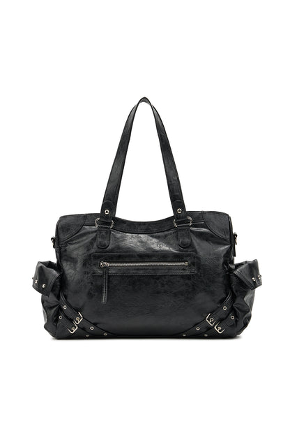 STUD POCKET BIG BAG IN BLACK — image 10
