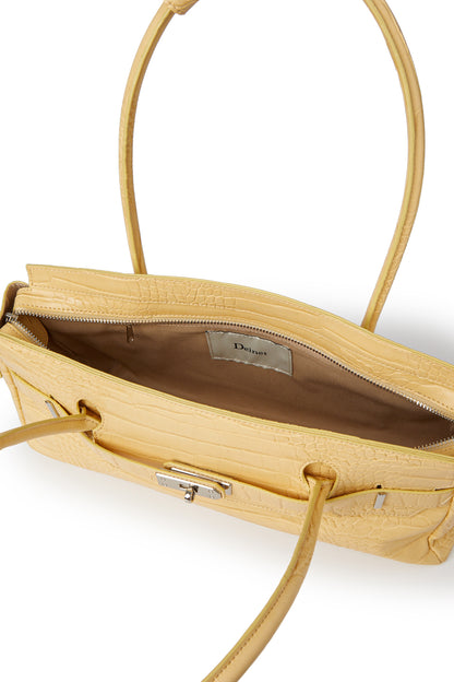CROCODILE PATTERN TWO-WAY BAG IN BUTTER — image 11