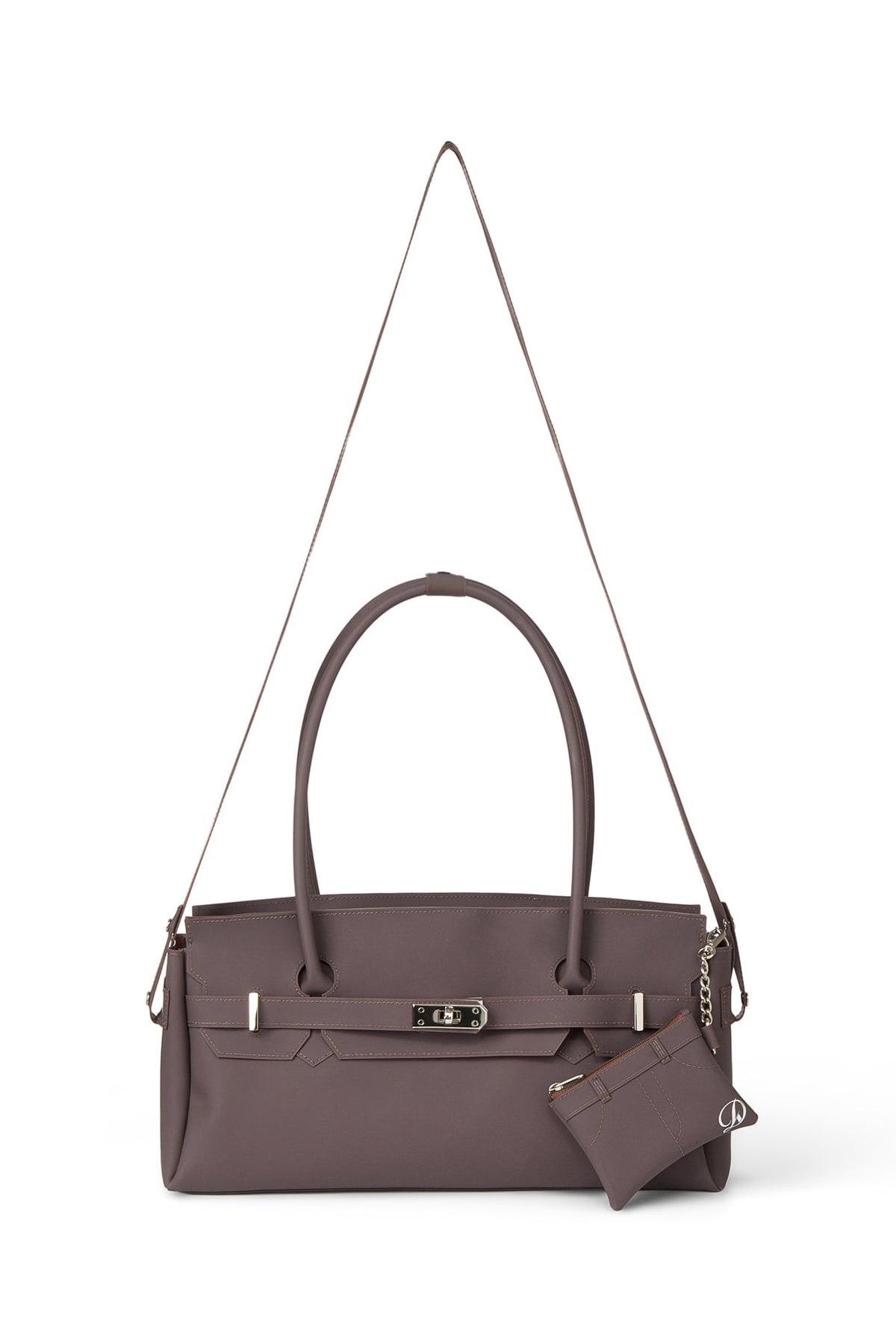 FREE CARD WALLET INCLUDED — JELLY TWO-WAY BAG IN BROWN — image 6
