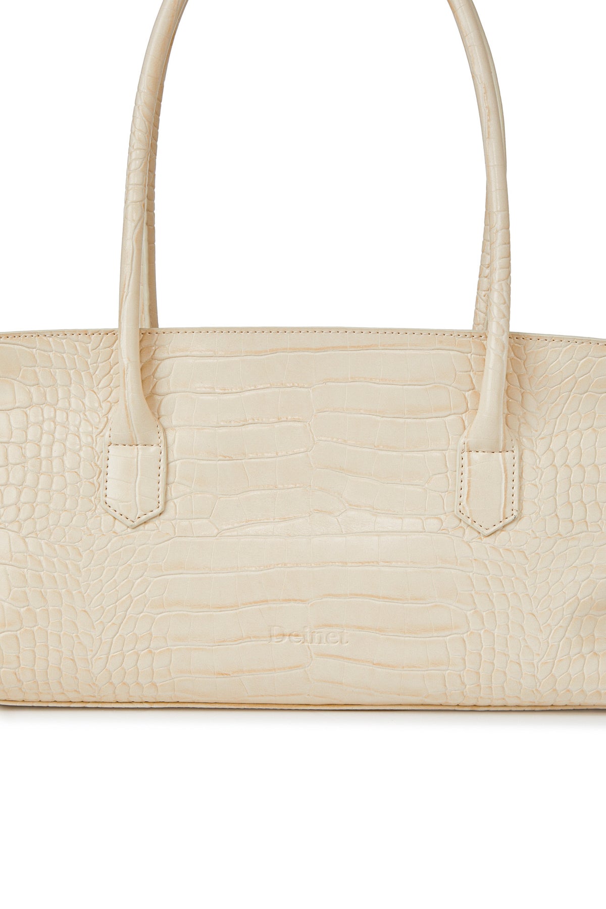 CROCODILE PATTERN TWO-WAY BAG IN CREAM — image 8