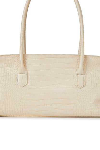 CROCODILE PATTERN TWO-WAY BAG IN CREAM — image 8