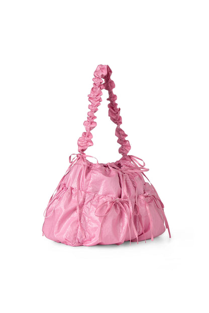 DEINET COATING SHIRRING BAG IN PINK — image 3