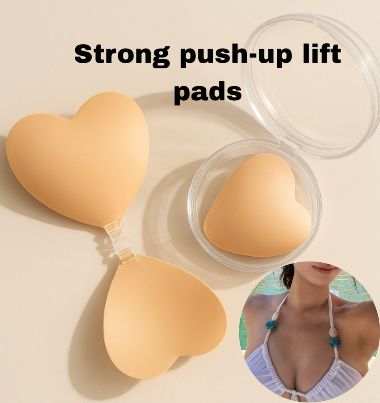 Waterproof Push-Up Bikini Bra Pads