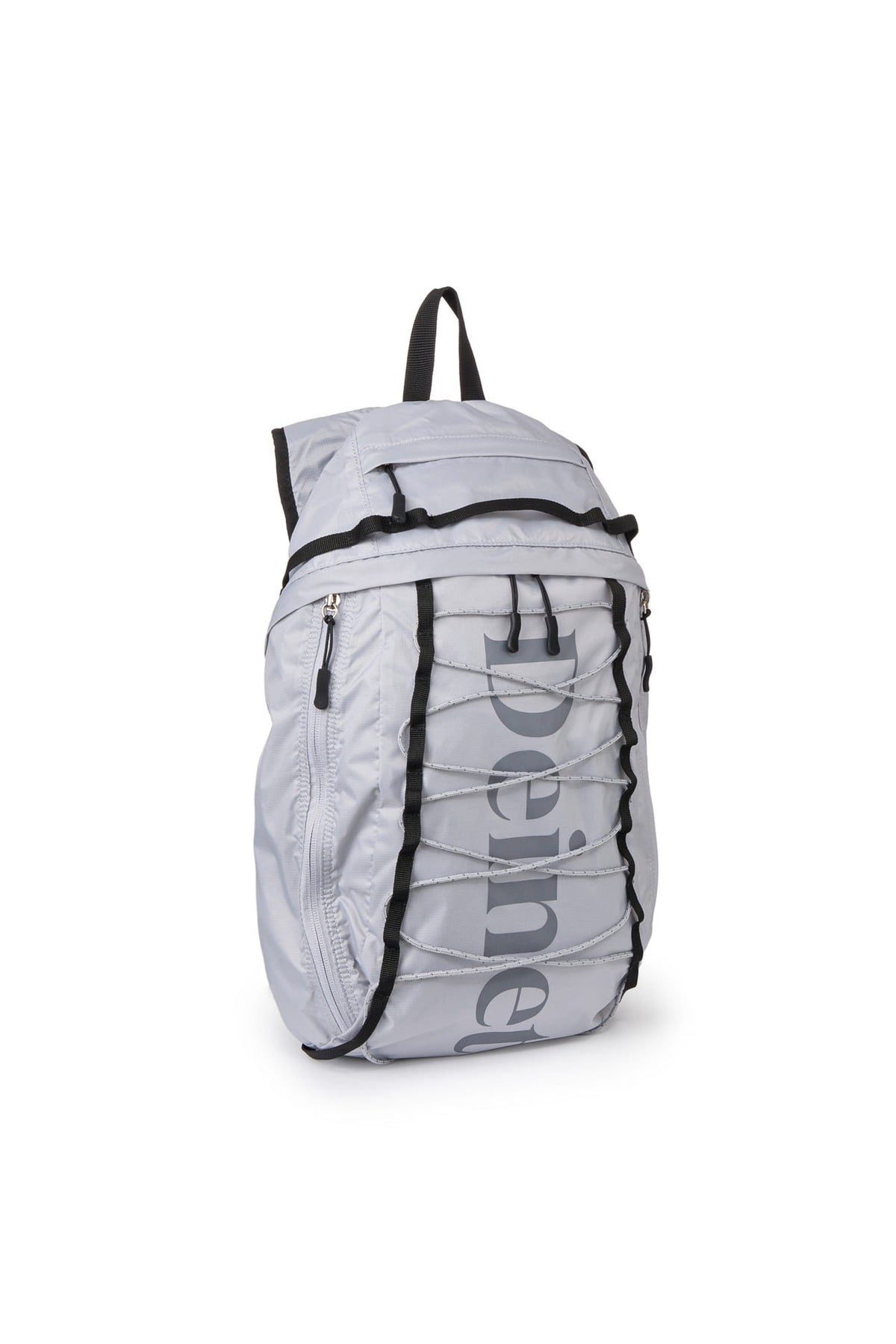 NYLON ESSENTIAL LOGO BACKPACK IN GREY — image 3