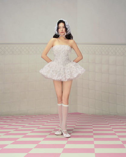 LANE Cì Misa Dress-White | LANE Cì