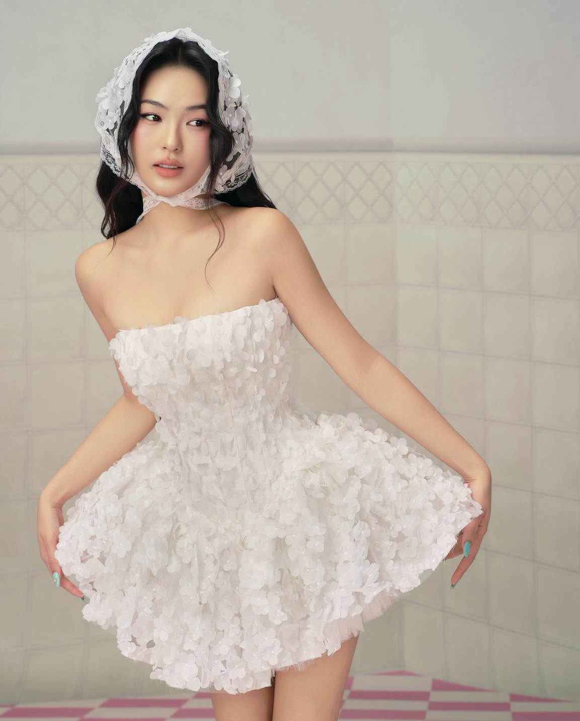 LANE Cì Misa Dress-White | LANE Cì