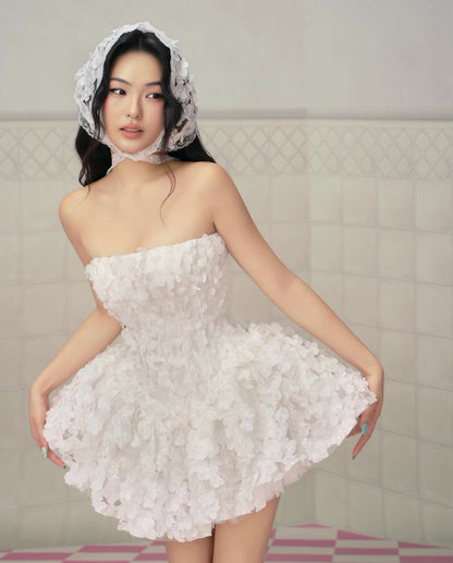 LANE Cì Misa Dress-White | LANE Cì
