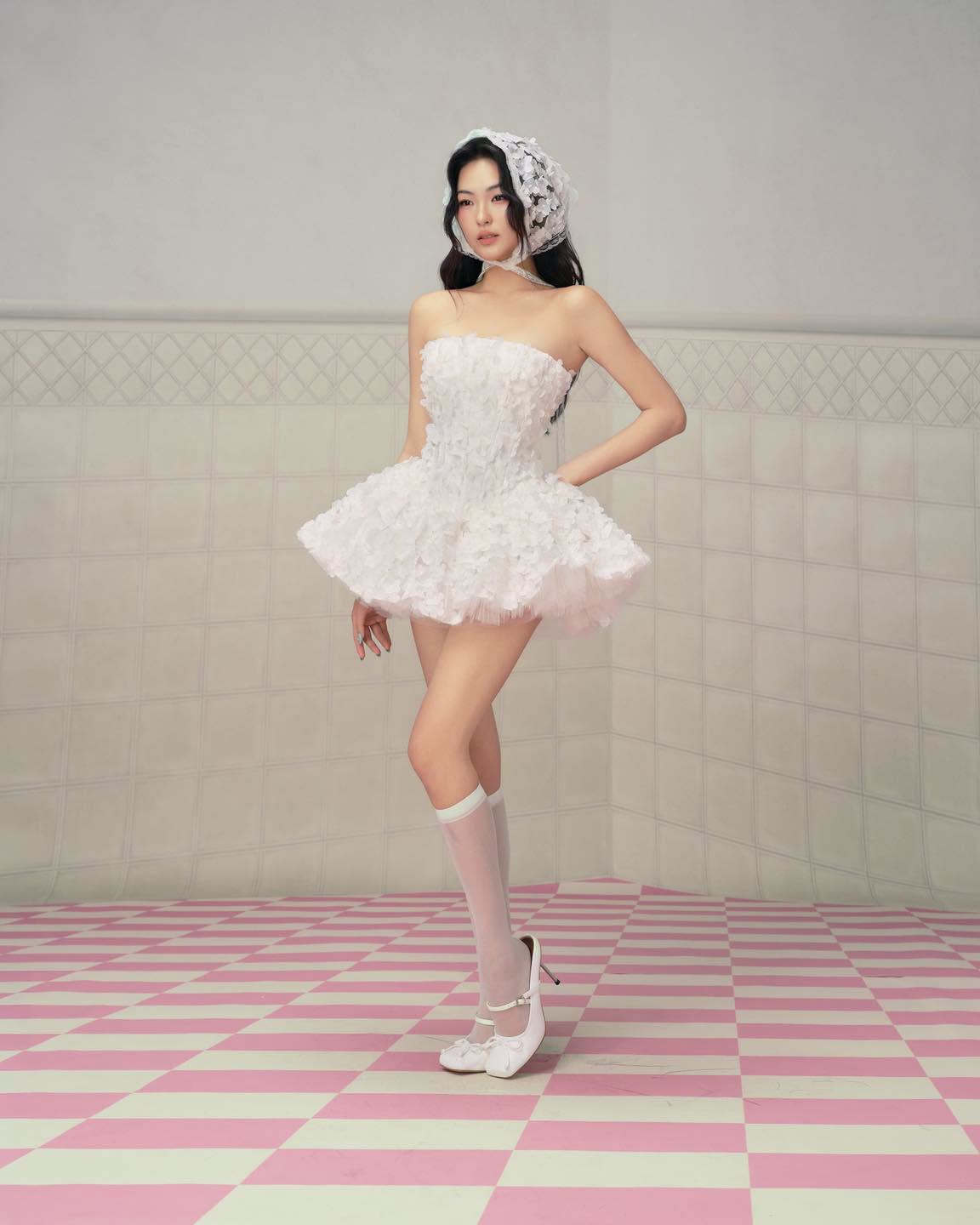 LANE Cì Misa Dress-White | LANE Cì