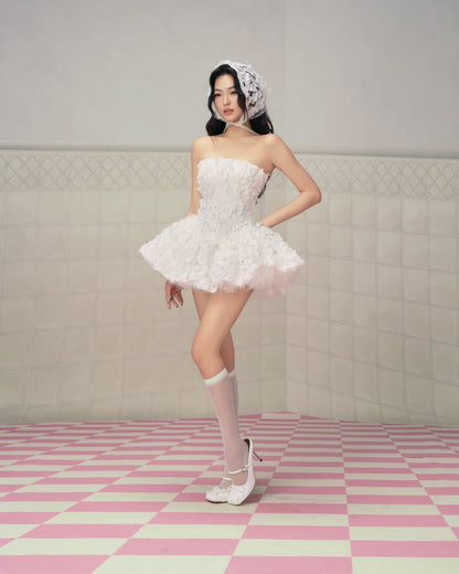 LANE Cì Misa Dress-White | LANE Cì
