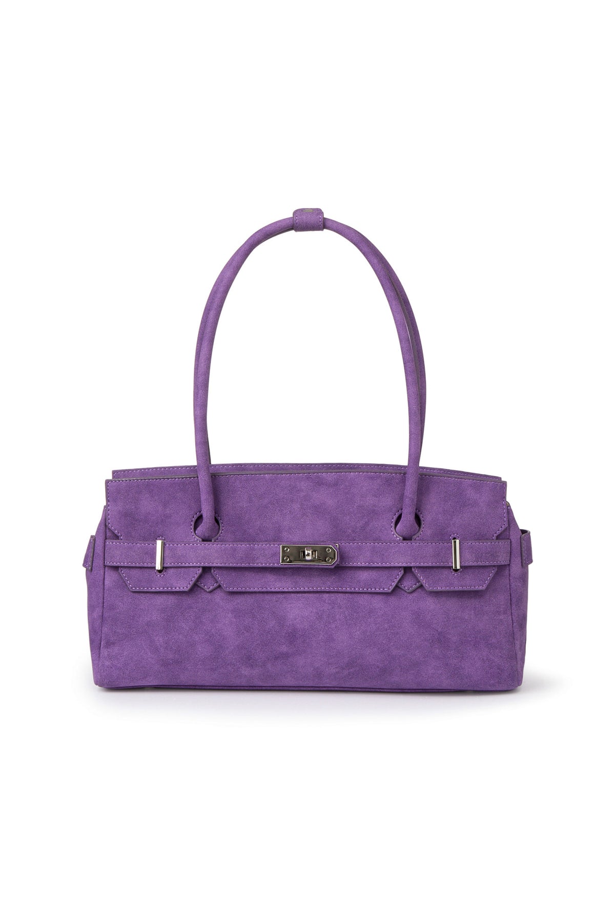 FAUX SUEDE TWO-WAY BAG IN PURPLE — image 2