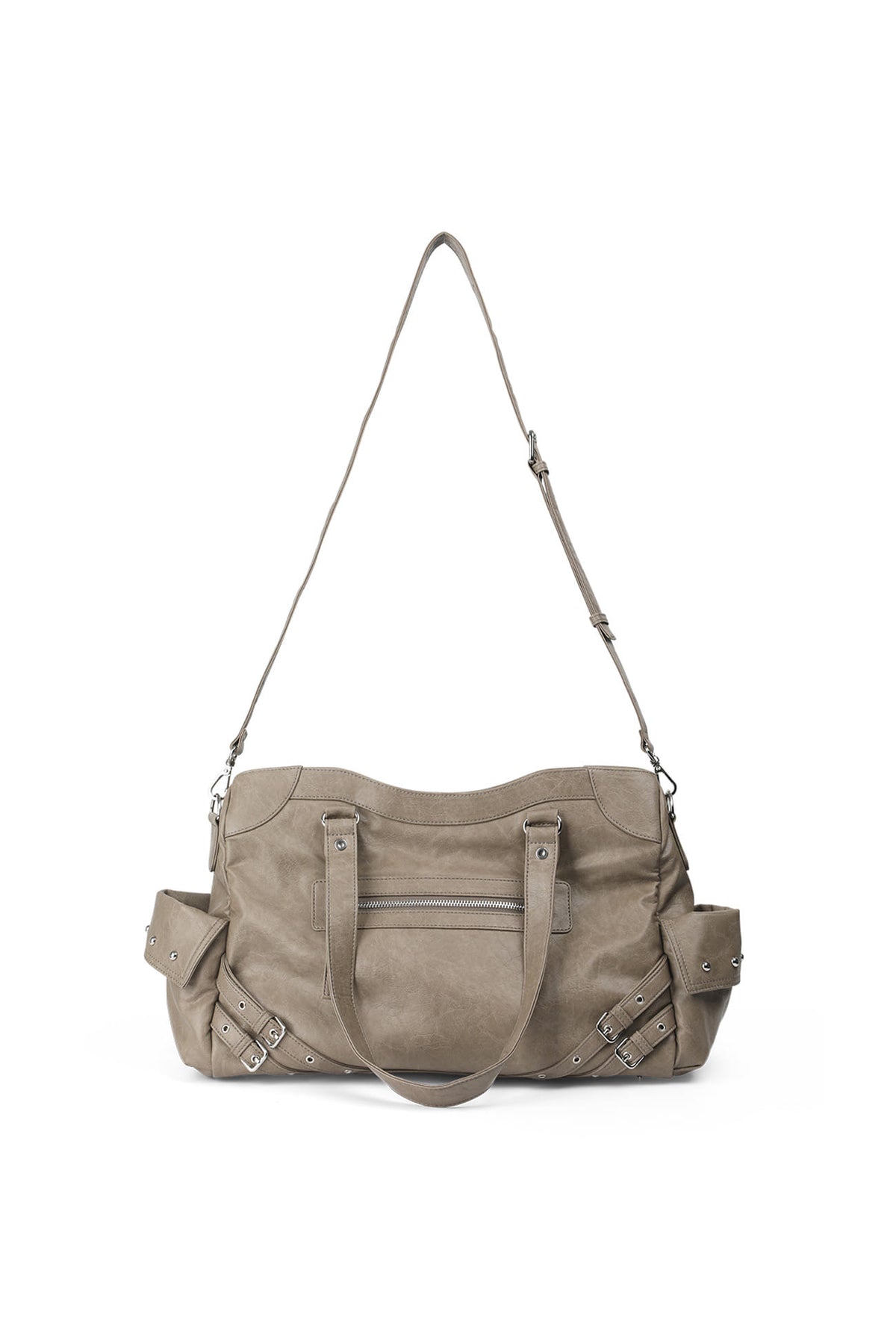 STUD POCKET BIG BAG IN KHAKI — image 5
