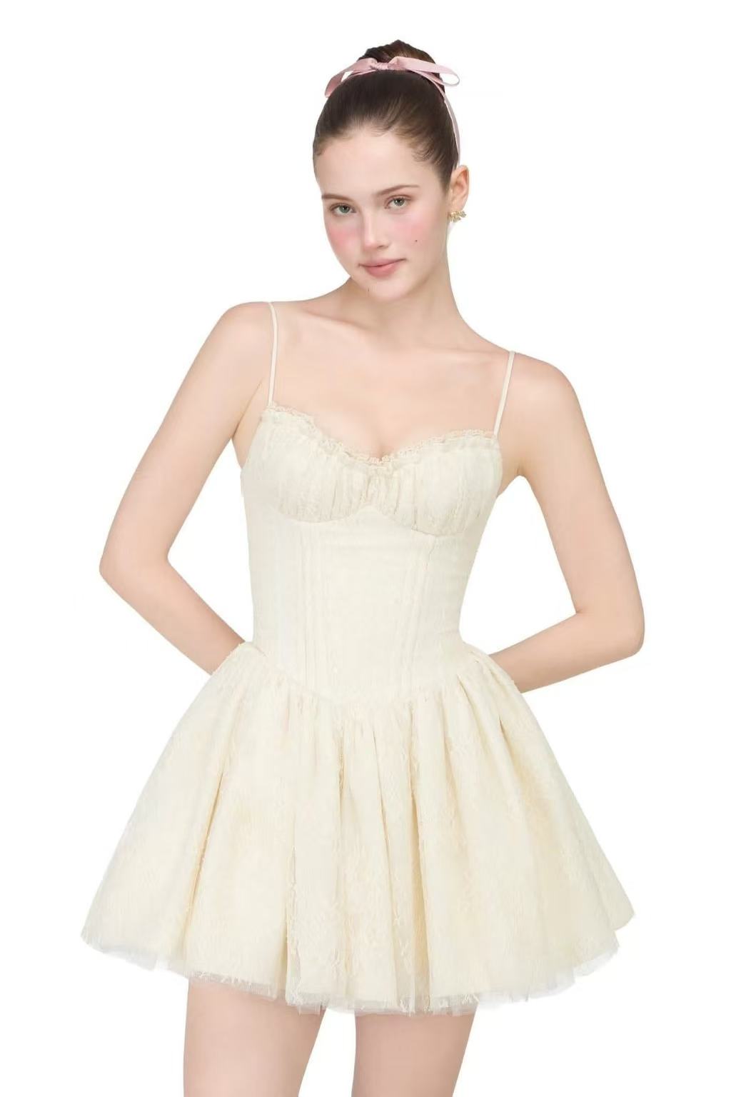 Jubin IN-STOCK LACE CAMISOLE DRESS | Jubin